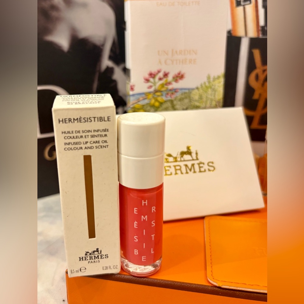🧡NWT HERMÈS Accs. Travel Size Fragrances/Lipstick/Birkin Pop Socket/Mirror 🧡 - Picture 2 of 12